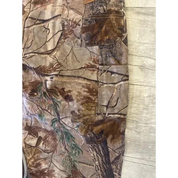 Vintage Y2K Carhartt Realtree Camo Work Wear Carpenter Pants 42 X 32‎